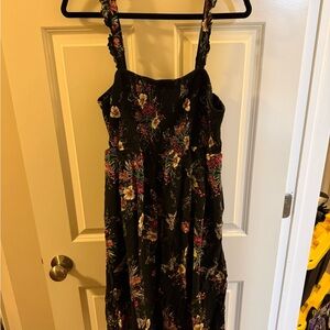 Torrid Black and Pink Floral Dress